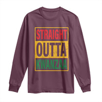 Funny Straight Outta Kwanzaa African American Heritage Long Sleeve Shirt