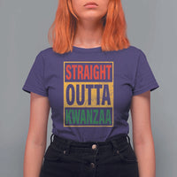Funny Straight Outta Kwanzaa African American Heritage T Shirt For Women - Wonder Print Shop