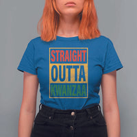 Funny Straight Outta Kwanzaa African American Heritage T Shirt For Women - Wonder Print Shop