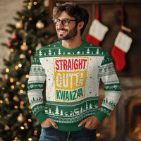 Funny Straight Outta Kwanzaa African American Heritage Ugly Christmas Sweater - Wonder Print Shop
