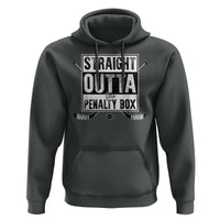 Funny Ice Hockey Hoodie Straight Outta The Penalty Box Vintage Ice Hockey Sticks