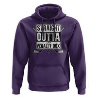 Funny Ice Hockey Hoodie Straight Outta The Penalty Box Vintage Ice Hockey Sticks