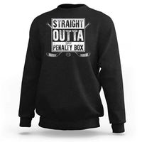 Funny Ice Hockey Sweatshirt Straight Outta The Penalty Box Vintage Ice Hockey Sticks - Wonder Print Shop