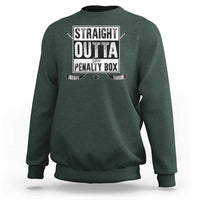 Funny Ice Hockey Sweatshirt Straight Outta The Penalty Box Vintage Ice Hockey Sticks - Wonder Print Shop