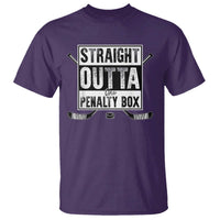 Funny Ice Hockey T Shirt Straight Outta The Penalty Box Vintage Ice Hockey Sticks - Wonder Print Shop
