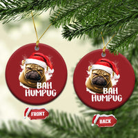 Funny Xmas Pug Dog Christmas Ornament Bah Humpug Humbug Cute Pet - Wonder Print Shop