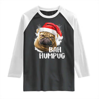 Funny Christmas Pug Dog Raglan Shirt Bah Humpug Humbug Cute Pet - Wonder Print Shop
