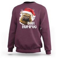 Funny Christmas Pug Dog Sweatshirt Bah Humpug Humbug Cute Pet - Wonder Print Shop