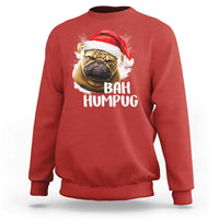 Funny Christmas Pug Dog Sweatshirt Bah Humpug Humbug Cute Pet - Wonder Print Shop