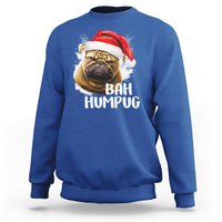 Funny Christmas Pug Dog Sweatshirt Bah Humpug Humbug Cute Pet - Wonder Print Shop