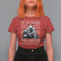 Tis The Season For Justice T Shirt For Women Harambe Peanut Fred Christmas - Wonder Print Shop