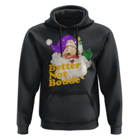 Funny Christmas Retro Cajun Louisiana Santa Hoodie Better Not Boude' New Orleans Saint Symbol