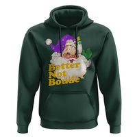 Funny Christmas Retro Cajun Louisiana Santa Hoodie Better Not Boude' New Orleans Saint Symbol
