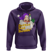 Funny Christmas Retro Cajun Louisiana Santa Hoodie Better Not Boude' New Orleans Saint Symbol
