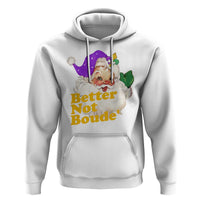 Funny Christmas Retro Cajun Louisiana Santa Hoodie Better Not Boude' New Orleans Saint Symbol