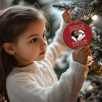 Funny I Saw Diddy Kissing Santa Claus Xmas Mistletoe Christmas Ornament - Wonder Print Shop