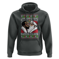 Funny I Saw Diddy Kissing Santa Claus Christmas Mistletoe Hoodie