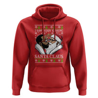 Funny I Saw Diddy Kissing Santa Claus Christmas Mistletoe Hoodie