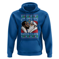Funny I Saw Diddy Kissing Santa Claus Christmas Mistletoe Hoodie