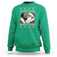 Funny I Saw Diddy Kissing Santa Claus Christmas Mistletoe Sweatshirt - Wonder Print Shop