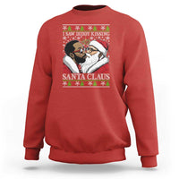 Funny I Saw Diddy Kissing Santa Claus Christmas Mistletoe Sweatshirt - Wonder Print Shop