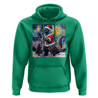 Funny Christmas Santa Godzilla Japanese Monster Starry Night Hoodie