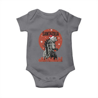 Funny Christmas Santa Godzilla Baby Onesie Santazilla Japanese Monster