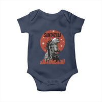 Funny Christmas Santa Godzilla Baby Onesie Santazilla Japanese Monster