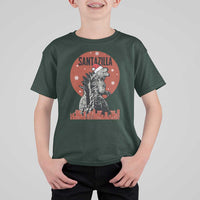 Funny Christmas Santa Godzilla T Shirt For Kid Santazilla Japanese Monster - Wonder Print Shop