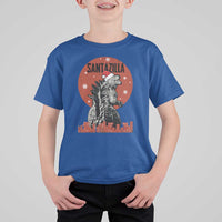 Funny Christmas Santa Godzilla T Shirt For Kid Santazilla Japanese Monster - Wonder Print Shop