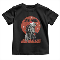 Funny Christmas Santa Godzilla Toddler T Shirt Santazilla Japanese Monster