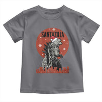 Funny Christmas Santa Godzilla Toddler T Shirt Santazilla Japanese Monster