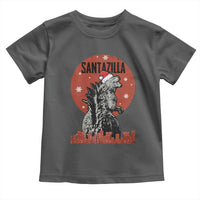 Funny Christmas Santa Godzilla Toddler T Shirt Santazilla Japanese Monster