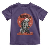 Funny Christmas Santa Godzilla Toddler T Shirt Santazilla Japanese Monster