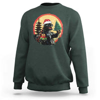 Funny Christmas Santa Godzilla Japanese Monster Sweatshirt - Wonder Print Shop