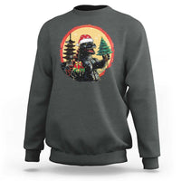 Funny Christmas Santa Godzilla Japanese Monster Sweatshirt - Wonder Print Shop