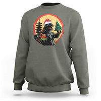 Funny Christmas Santa Godzilla Japanese Monster Sweatshirt - Wonder Print Shop