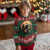 Funny Xmas Santa Godzilla Japanese Monster Ugly Christmas Sweater - Wonder Print Shop