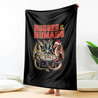 Funny Rpg Christmas Game Throw Blanket Houses And Humans Tabletop Game Xmas Dragon - Wonder Print Shop
