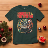Funny Rpg Christmas Game T Shirt Houses And Humans Tabletop Game Xmas Dragon - Wonder Print Shop