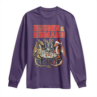 Funny Rpg Christmas Game Long Sleeve Shirt Houses And Humans Tabletop Game Xmas Dragon - Wonder Print Shop