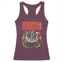 Funny Rpg Christmas Game Racerback Tank Top Houses And Humans Tabletop Game Xmas Dragon - Wonder Print Shop