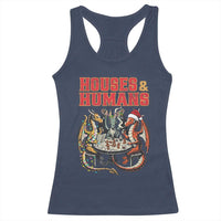 Funny Rpg Christmas Game Racerback Tank Top Houses And Humans Tabletop Game Xmas Dragon - Wonder Print Shop