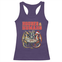 Funny Rpg Christmas Game Racerback Tank Top Houses And Humans Tabletop Game Xmas Dragon - Wonder Print Shop