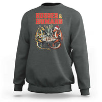 Funny Rpg Christmas Game Sweatshirt Houses And Humans Tabletop Game Xmas Dragon - Wonder Print Shop