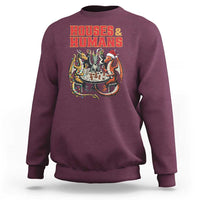 Funny Rpg Christmas Game Sweatshirt Houses And Humans Tabletop Game Xmas Dragon - Wonder Print Shop