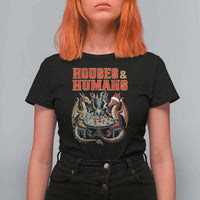 Funny Rpg Christmas Game T Shirt For Women Houses And Humans Tabletop Game Xmas Dragon - Wonder Print Shop