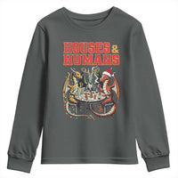 Funny Rpg Christmas Game Youth Sweatshirt Houses And Humans Tabletop Game Xmas Dragon - Wonder Print Shop