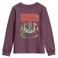 Funny Rpg Christmas Game Youth Sweatshirt Houses And Humans Tabletop Game Xmas Dragon - Wonder Print Shop