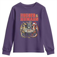 Funny Rpg Christmas Game Youth Sweatshirt Houses And Humans Tabletop Game Xmas Dragon - Wonder Print Shop